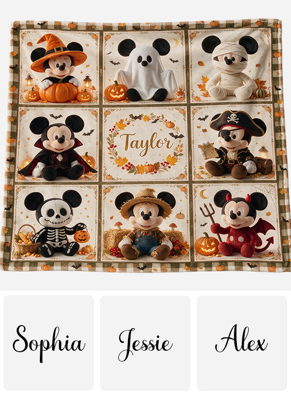 Personalized Halloween Mickey Mouse Blanket Custom Name Gift Blanket GradoCreations