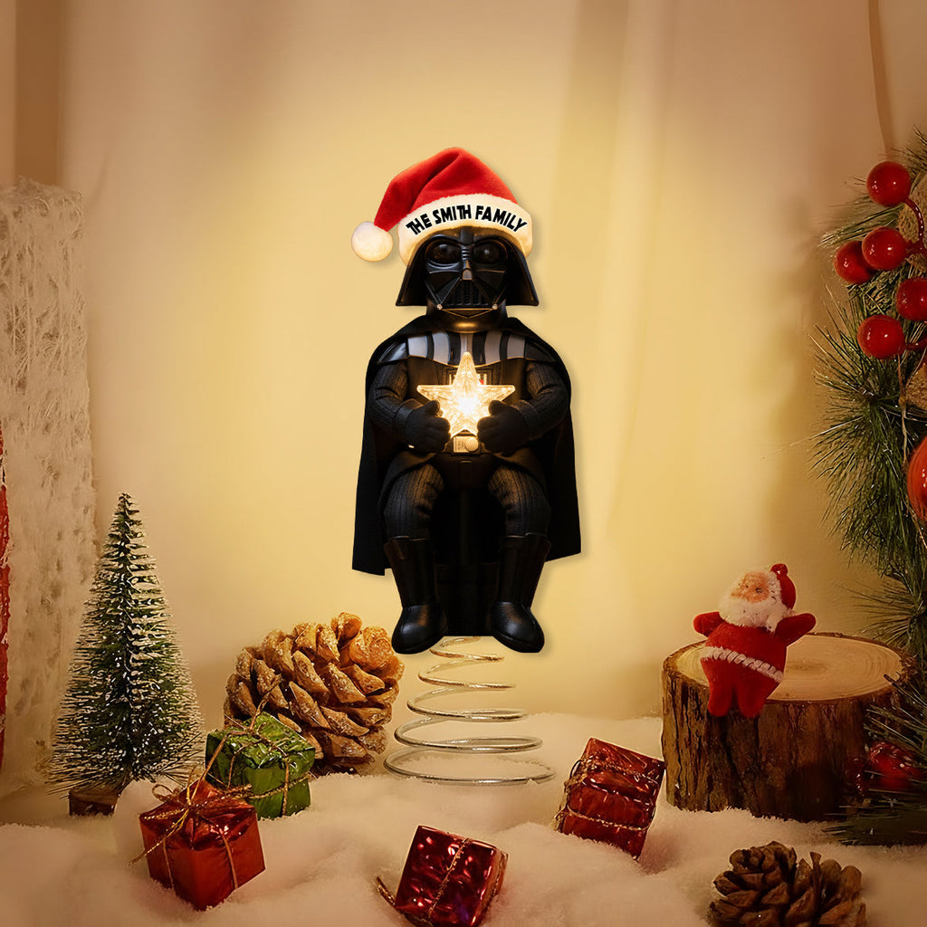 Personalized LED Star Wars Tree Topper Custom Family Name Gift LED Light Tree Topper GradoCreations