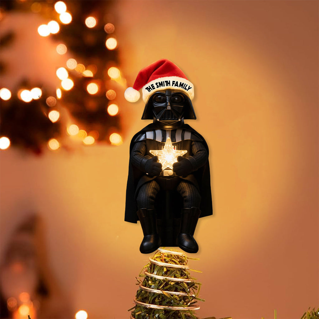 Personalized LED Star Wars Tree Topper Custom Family Name Gift LED Light Tree Topper GradoCreations