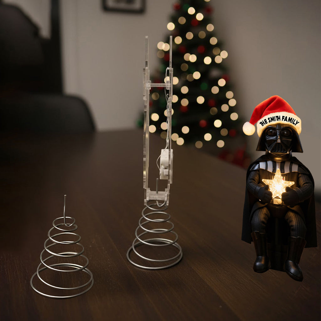 Personalized LED Star Wars Tree Topper Custom Family Name Gift LED Light Tree Topper GradoCreations
