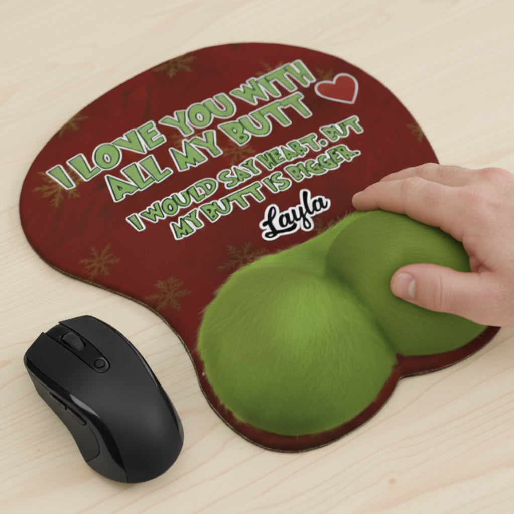 Personalized 3D Mouse Pad Funny Gift for Him Christmas 3D Mouse Pad GradoCreations