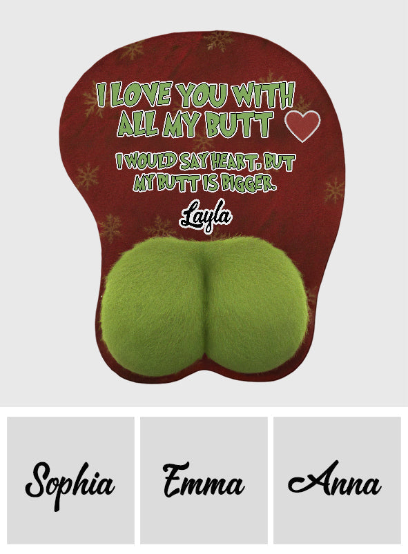 Personalized 3D Mouse Pad Funny Gift for Him Christmas 3D Mouse Pad GradoCreations