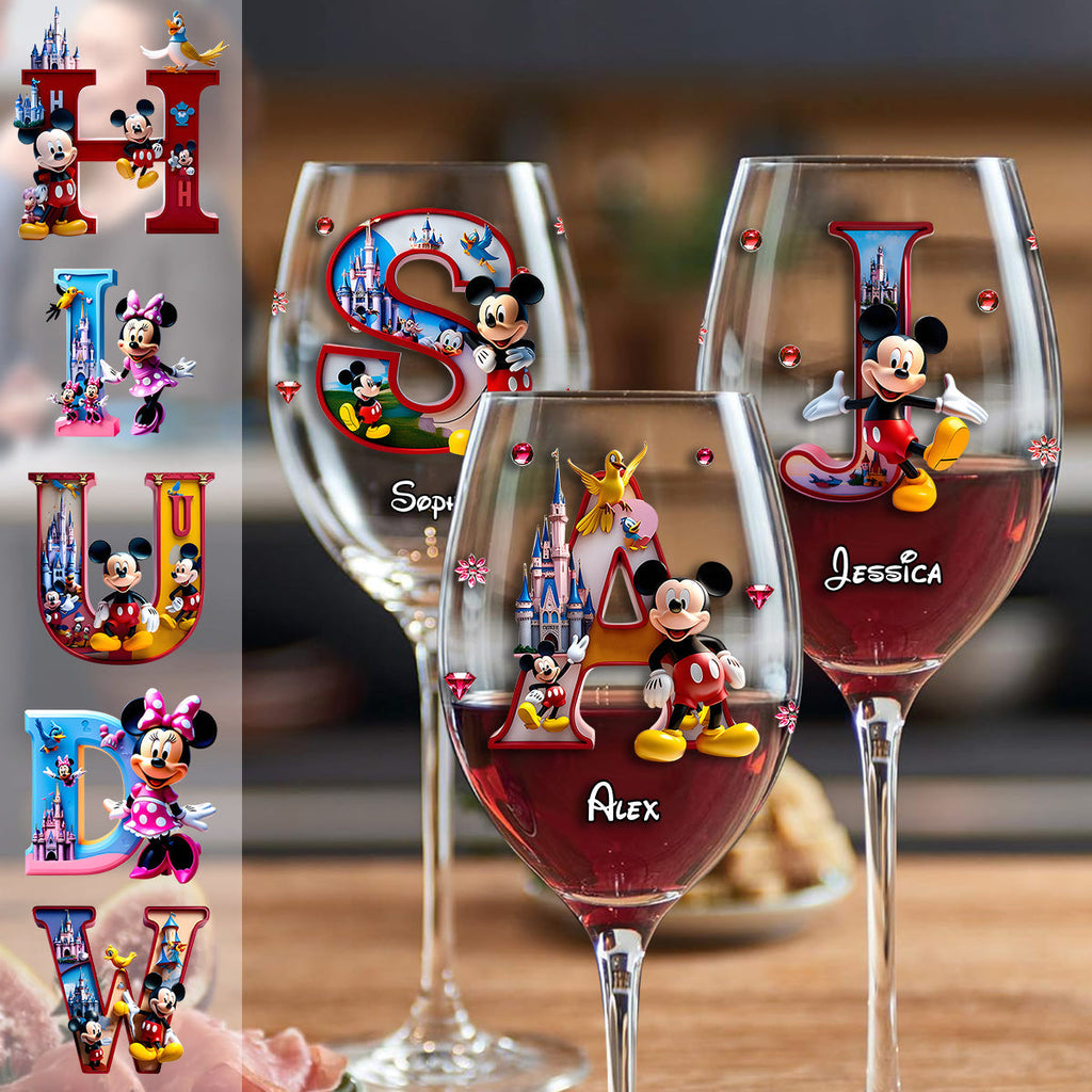 Personalized 13.5oz Wine Glass with Long Stem for Christmas Gift Wine Glass With Long Stem GradoCreations