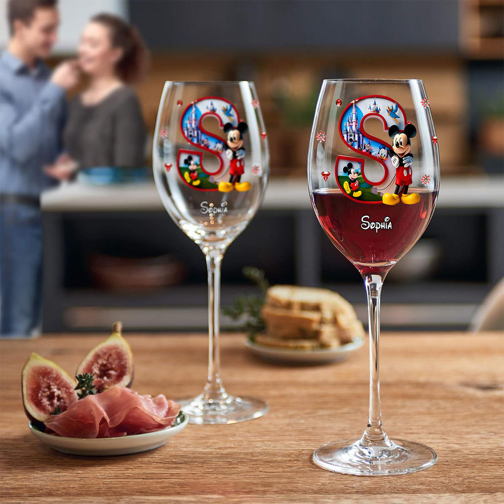 Personalized 13.5oz Wine Glass with Long Stem for Christmas Gift Wine Glass With Long Stem GradoCreations