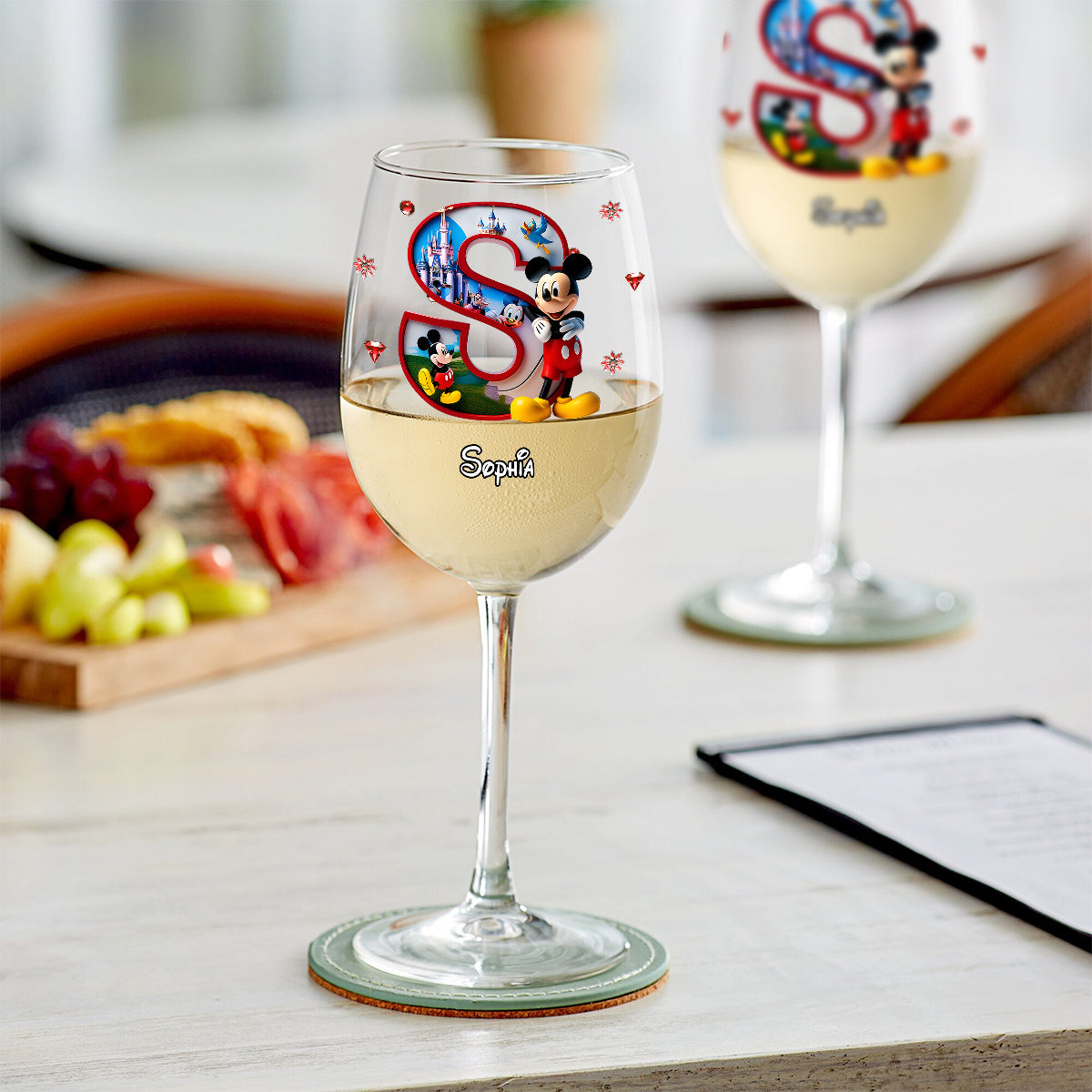 Personalized 13.5oz Wine Glass with Long Stem for Christmas Gift Wine Glass With Long Stem GradoCreations
