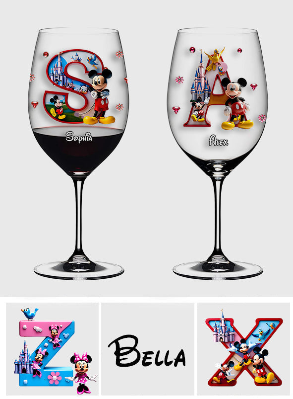 Personalized 13.5oz Wine Glass with Long Stem for Christmas Gift Wine Glass With Long Stem GradoCreations
