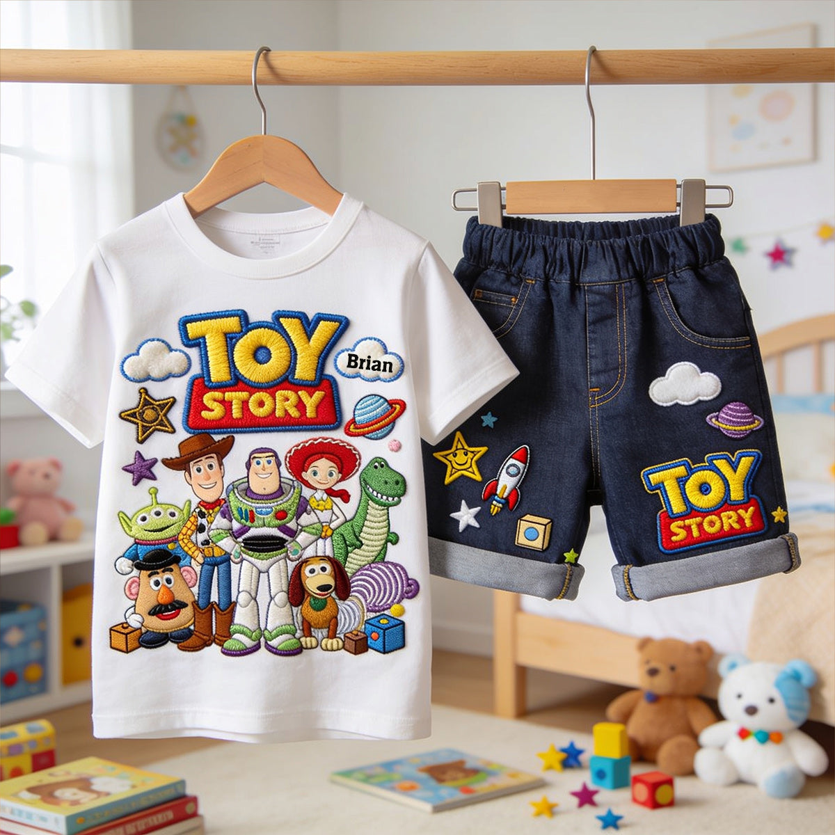 Personalized Toy Story T-Shirt & Shorts Set for Kids Kid T-shirt & Shorts GradoCreations
