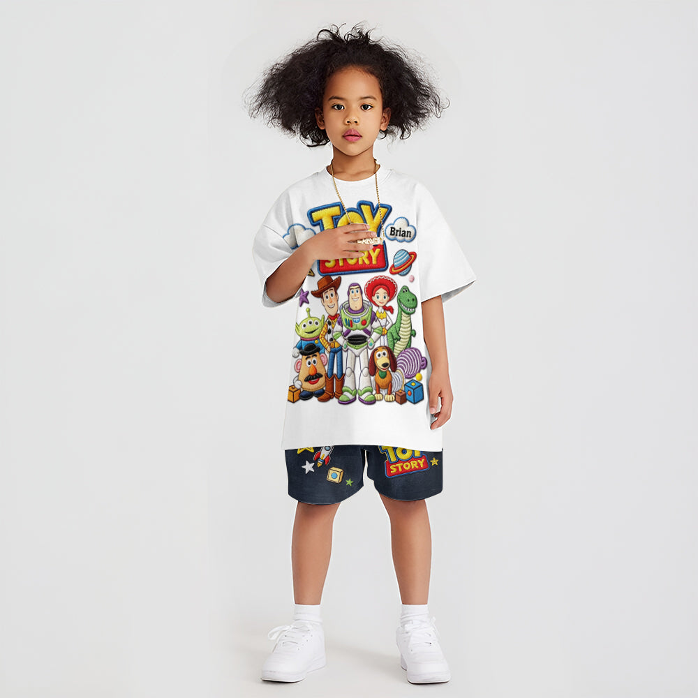 Personalized Toy Story T-Shirt & Shorts Set for Kids Kid T-shirt & Shorts GradoCreations