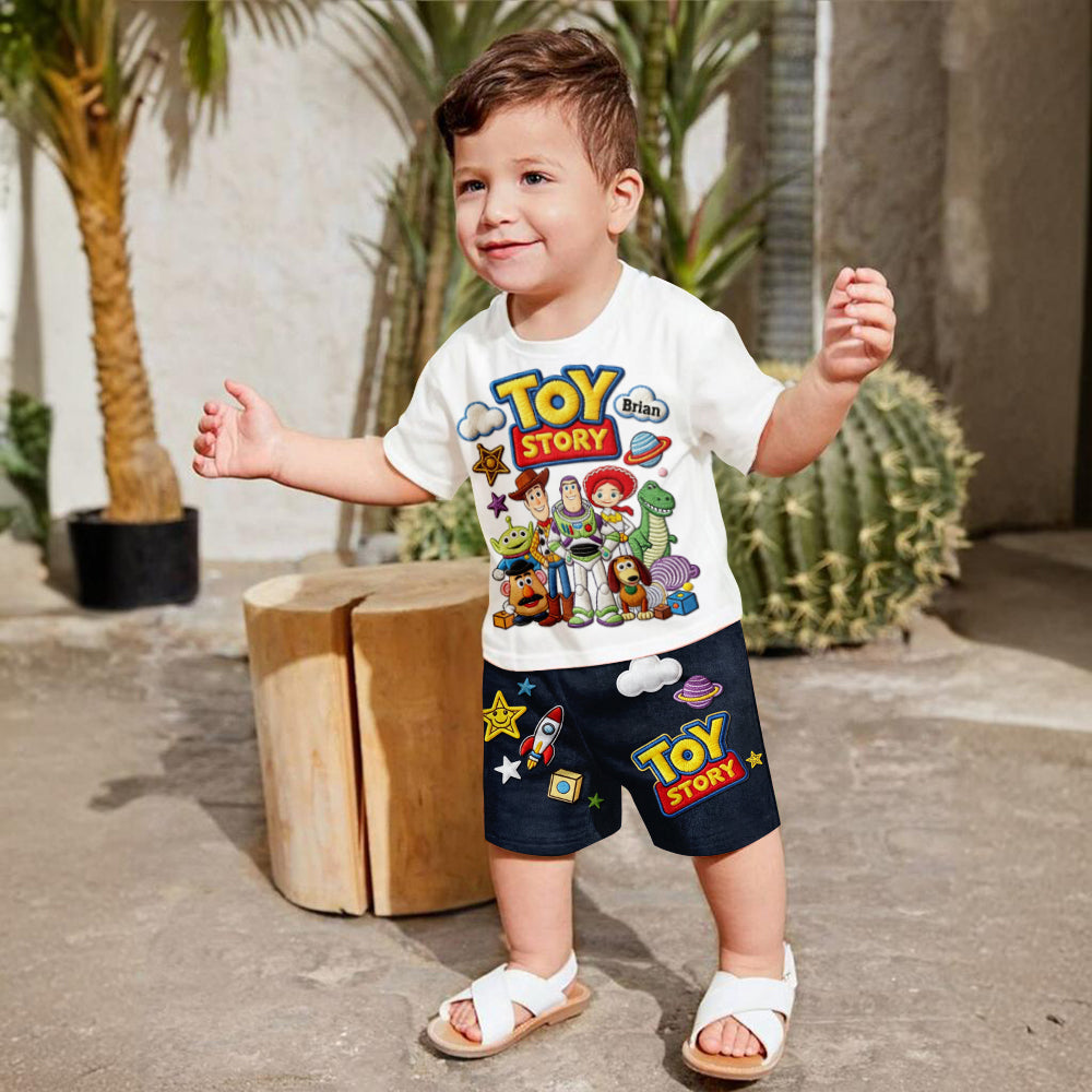 Personalized Toy Story T-Shirt & Shorts Set for Kids Kid T-shirt & Shorts GradoCreations