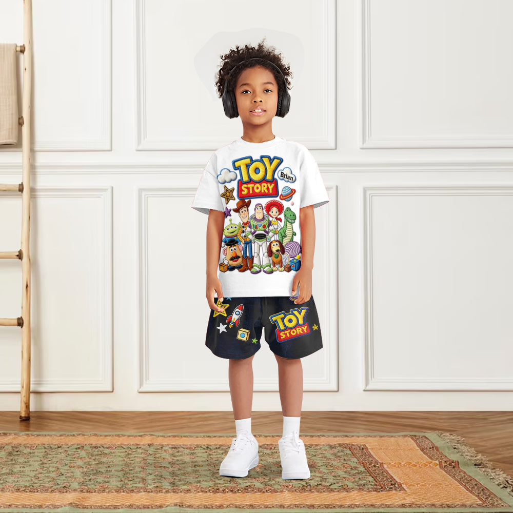 Personalized Toy Story T-Shirt & Shorts Set for Kids Kid T-shirt & Shorts GradoCreations