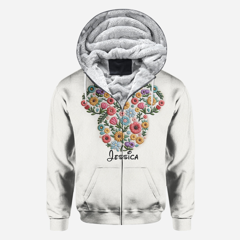 Personalized Floral Mouse Ears All Over Shirt for Women All Over Shirt GradoCreations