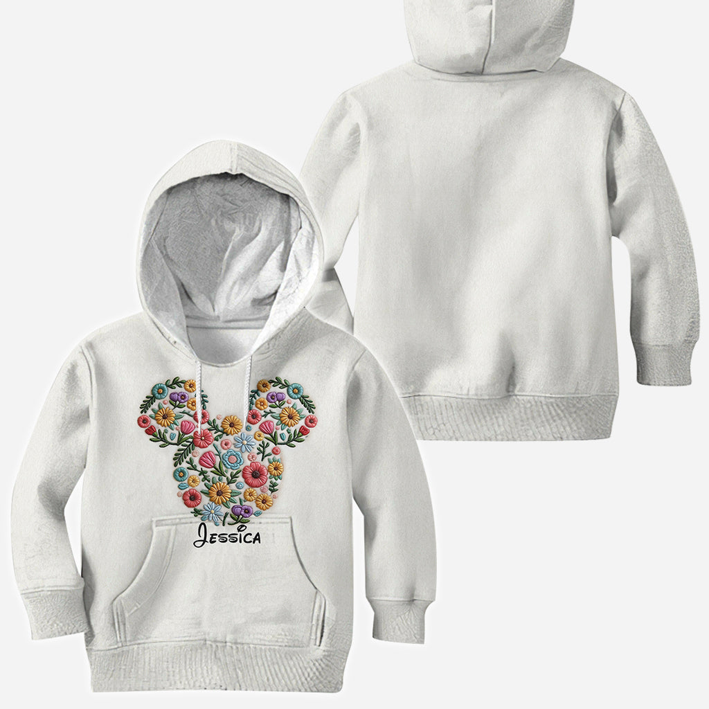 Personalized Floral Mouse Ears All Over Shirt for Women All Over Shirt GradoCreations