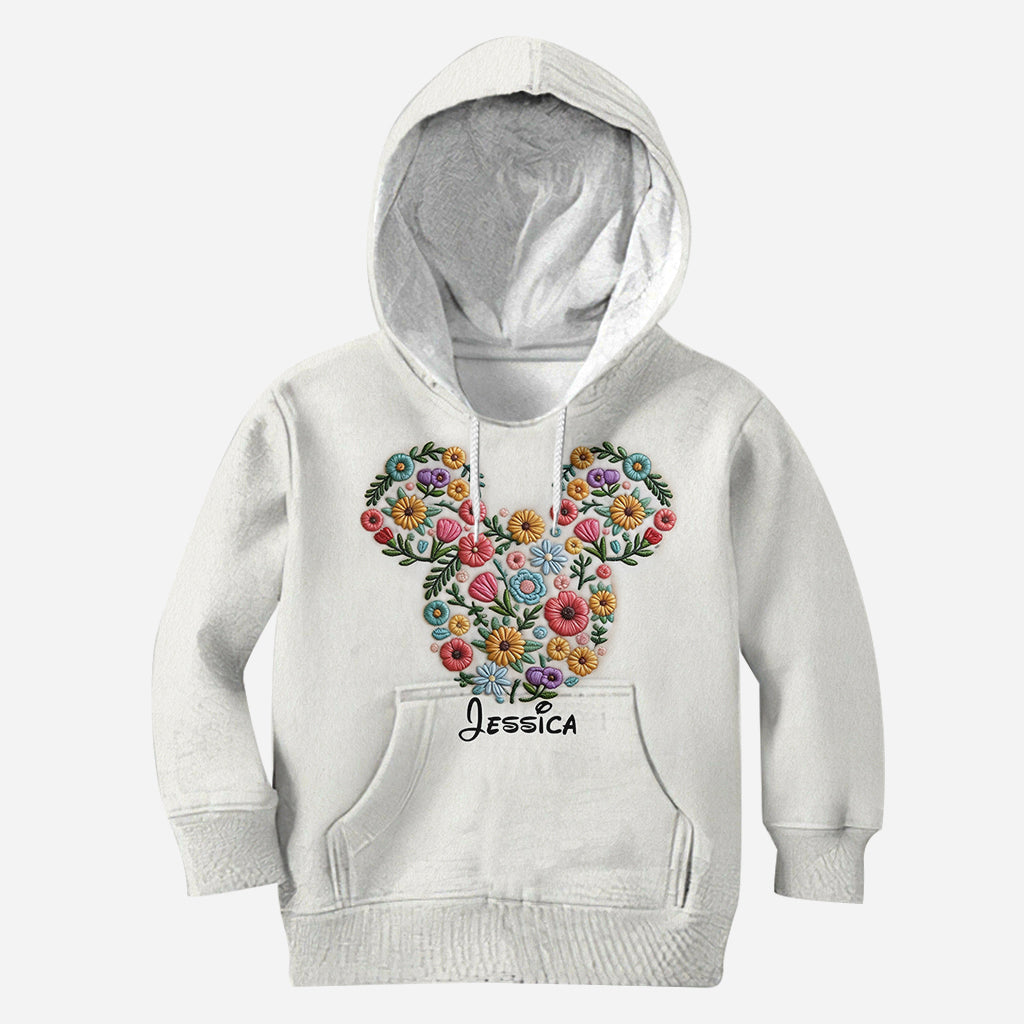 Personalized Floral Mouse Ears All Over Shirt for Women All Over Shirt GradoCreations