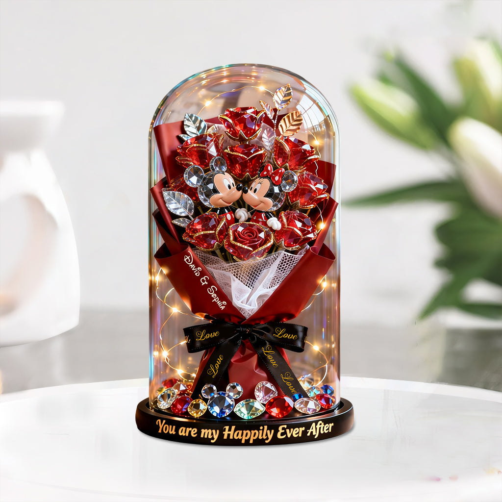 Personalized Acrylic Flower Display Plaque Gift for Couples Custom Shaped Acrylic Plaque GradoCreations