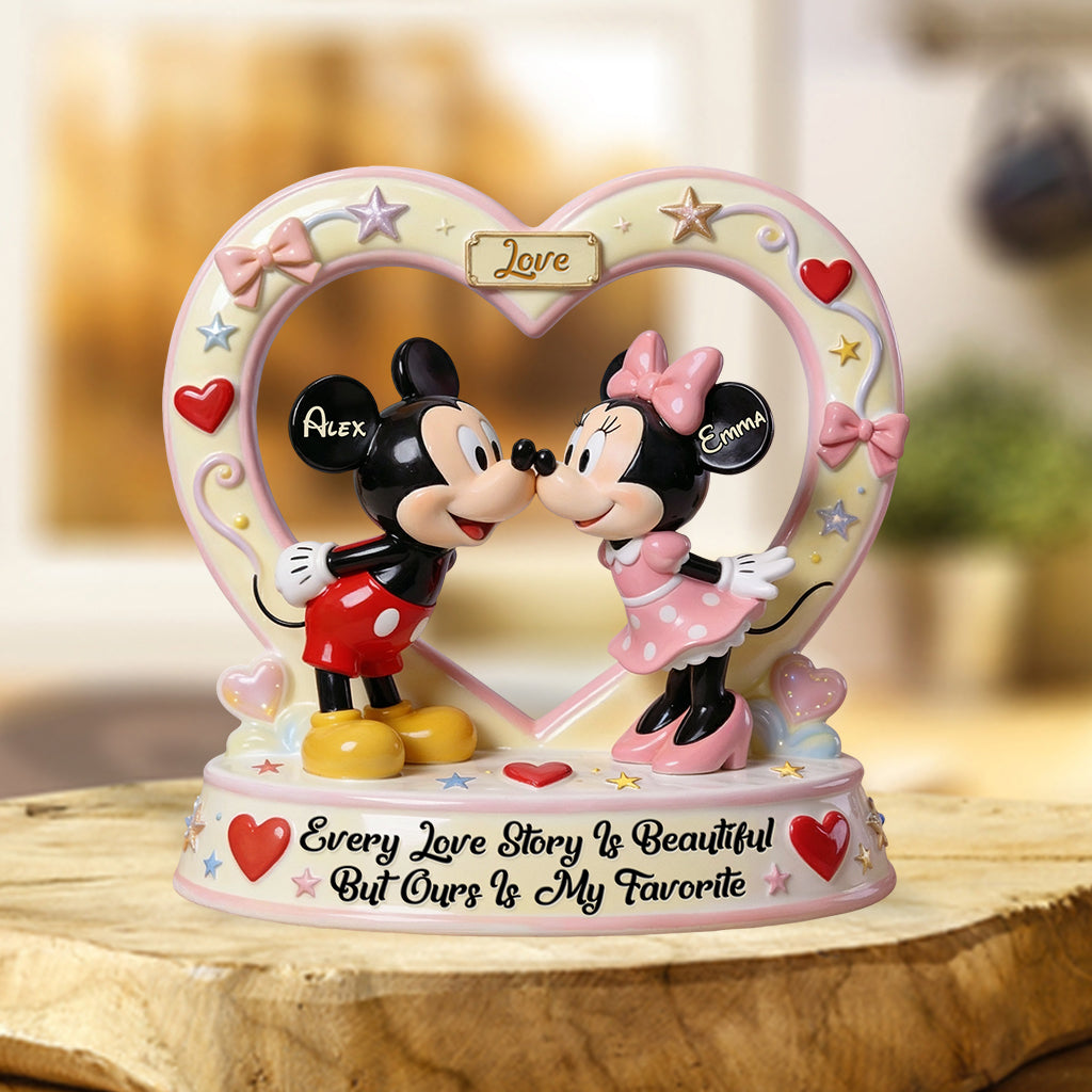 Personalized Mickey and Minnie Acrylic Heart Plaque Gift Custom Shaped Acrylic Plaque GradoCreations