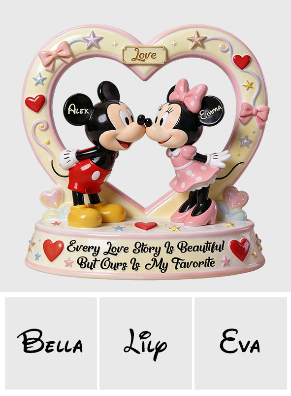 Personalized Mickey and Minnie Acrylic Heart Plaque Gift Custom Shaped Acrylic Plaque GradoCreations