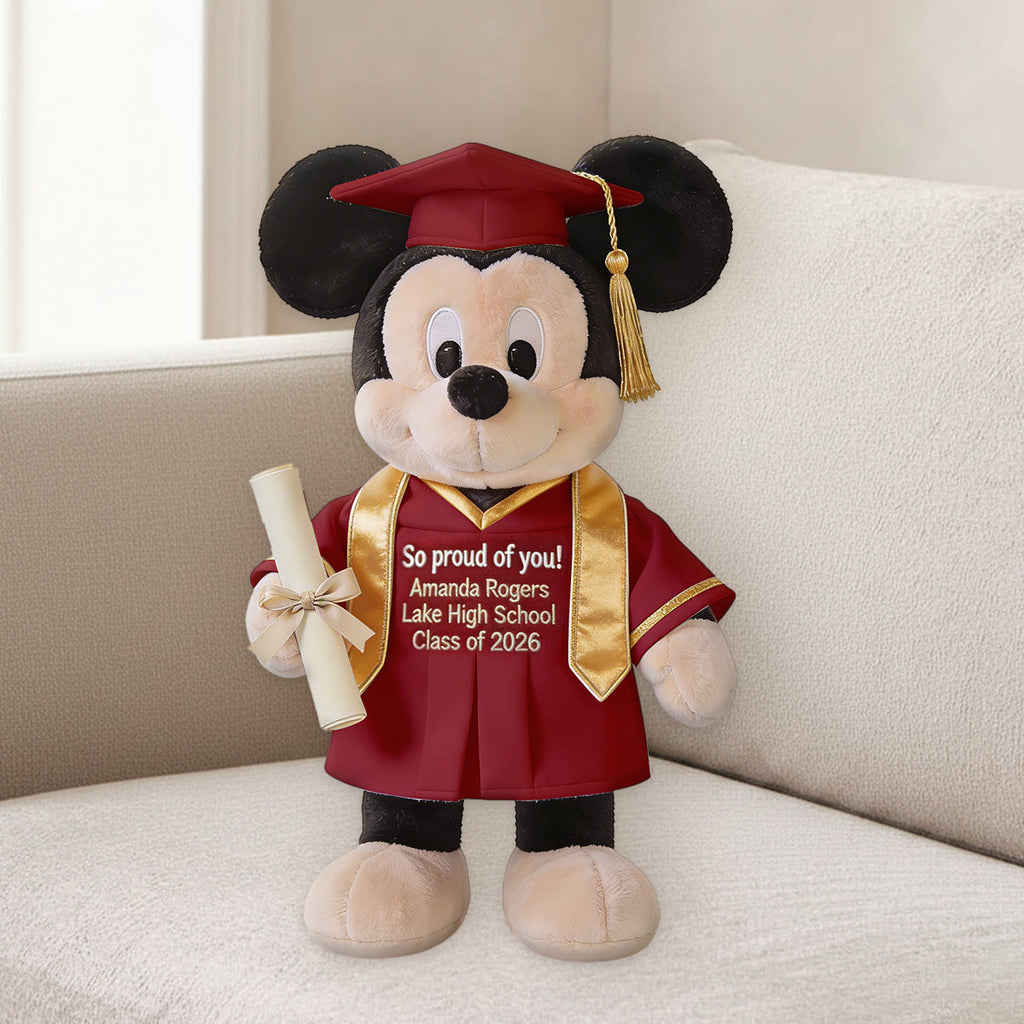 Personalized Faux Fur Graduation Pillow Custom Design Gift Premium Faux Fur Pillow GradoCreations