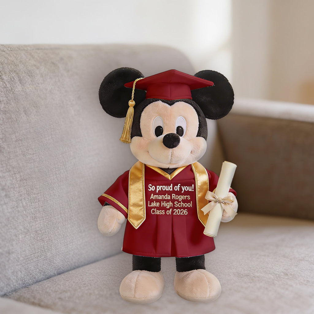Personalized Faux Fur Graduation Pillow Custom Design Gift Premium Faux Fur Pillow GradoCreations