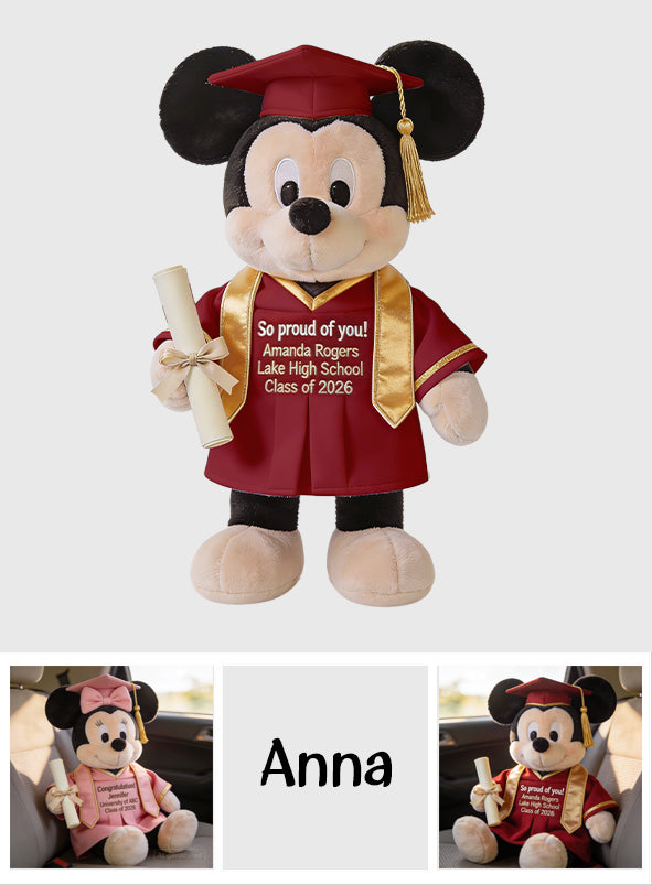 Personalized Faux Fur Graduation Pillow Custom Design Gift Premium Faux Fur Pillow GradoCreations