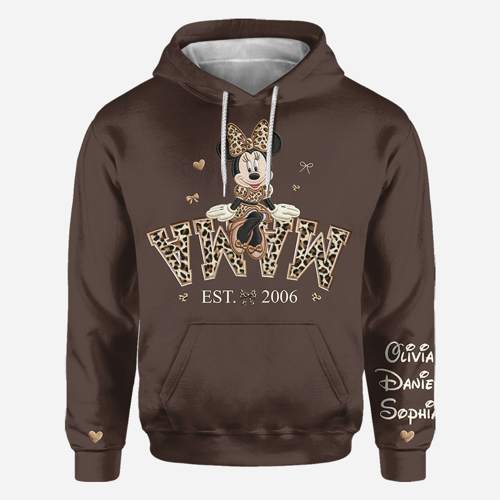 Personalized All Over Shirt with Minnie Mouse Design for Mom All Over Shirt GradoCreations