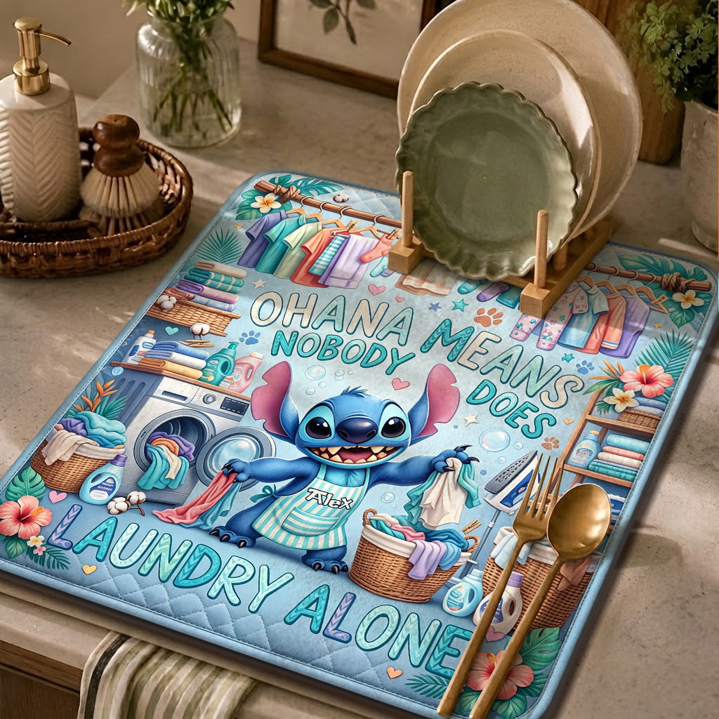 Personalized Ohana Drying Mat with Custom Design for Home Drying Mat GradoCreations