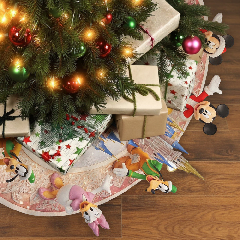 Personalized Mouse Shaped Christmas Tree Skirt for Unique Holiday Décor Shaped Tree Skirt GradoCreations