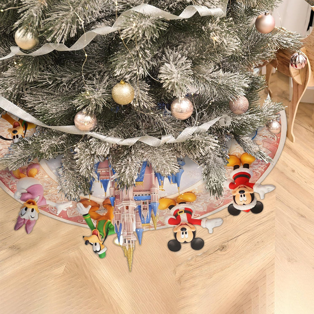 Personalized Mouse Shaped Christmas Tree Skirt for Unique Holiday Décor Shaped Tree Skirt GradoCreations