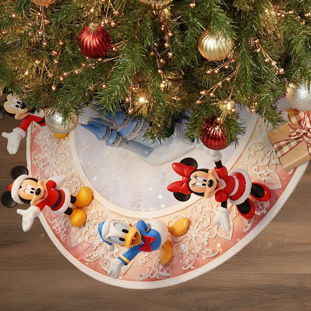 Personalized Mouse Shaped Christmas Tree Skirt for Unique Holiday Décor Shaped Tree Skirt GradoCreations