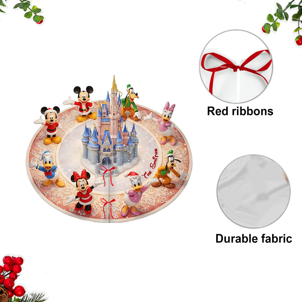 Personalized Mouse Shaped Christmas Tree Skirt for Unique Holiday Décor Shaped Tree Skirt GradoCreations