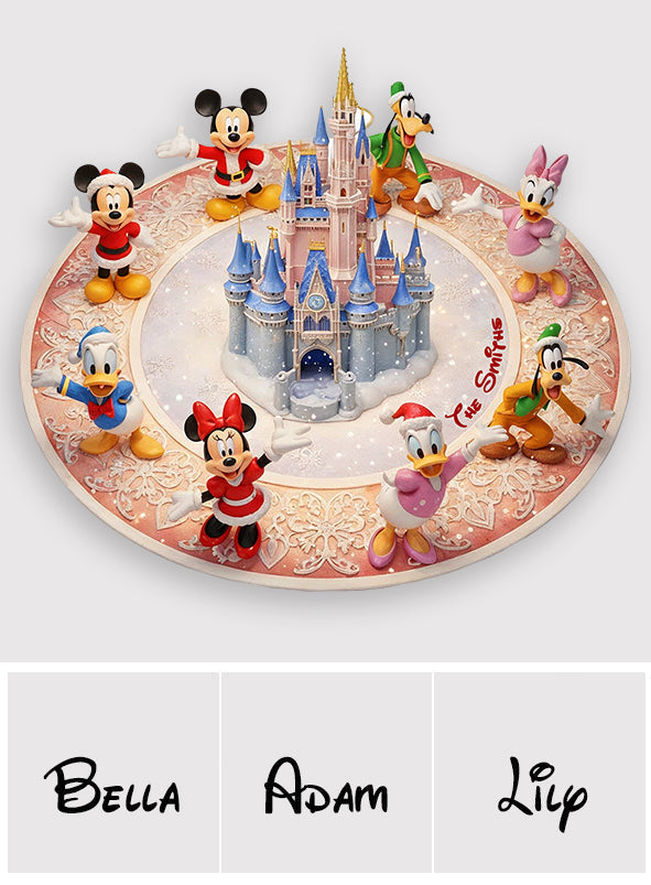Personalized Mouse Shaped Christmas Tree Skirt for Unique Holiday Décor Shaped Tree Skirt GradoCreations