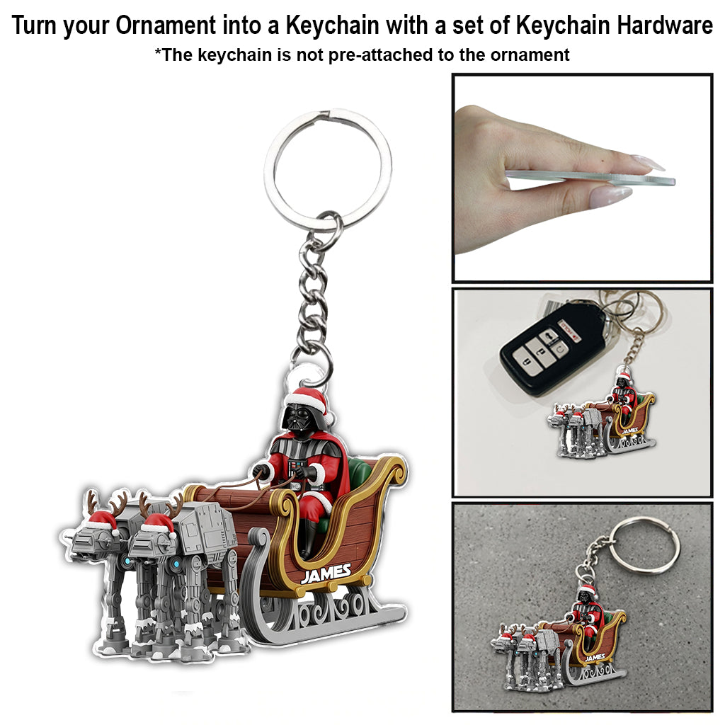 Personalized Christmas Ornament with Darth Vader Design for Kids Ornament GradoCreations