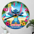 Personalized Ohana Wall Clock Custom Family Name Gift Wall Clock GradoCreations