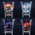 Personalized Galaxy Wars Shot Glasses Set Custom Name Gift Shot Glasses Set GradoCreations