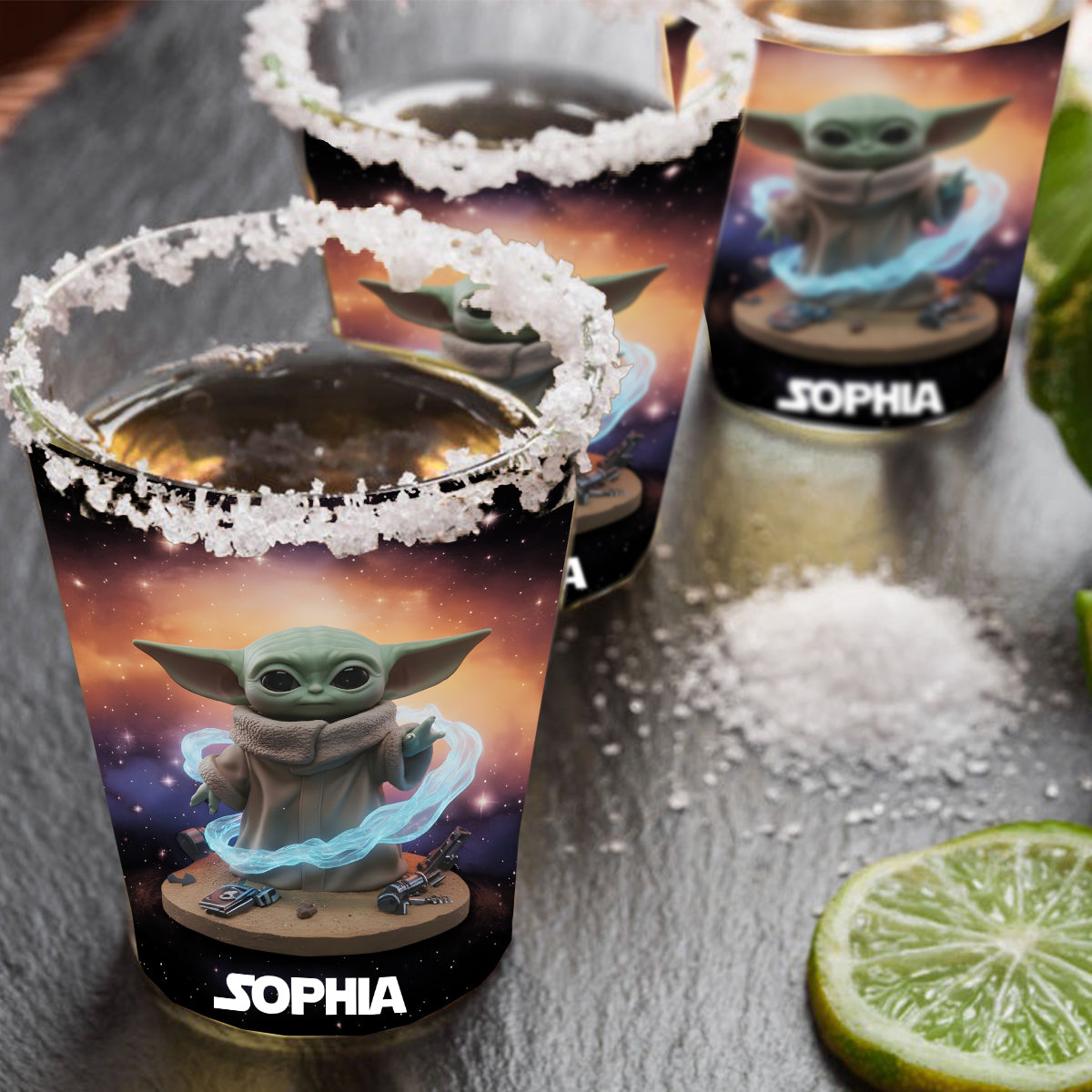 Personalized Galaxy Wars Shot Glasses Set Custom Name Gift Shot Glasses Set GradoCreations