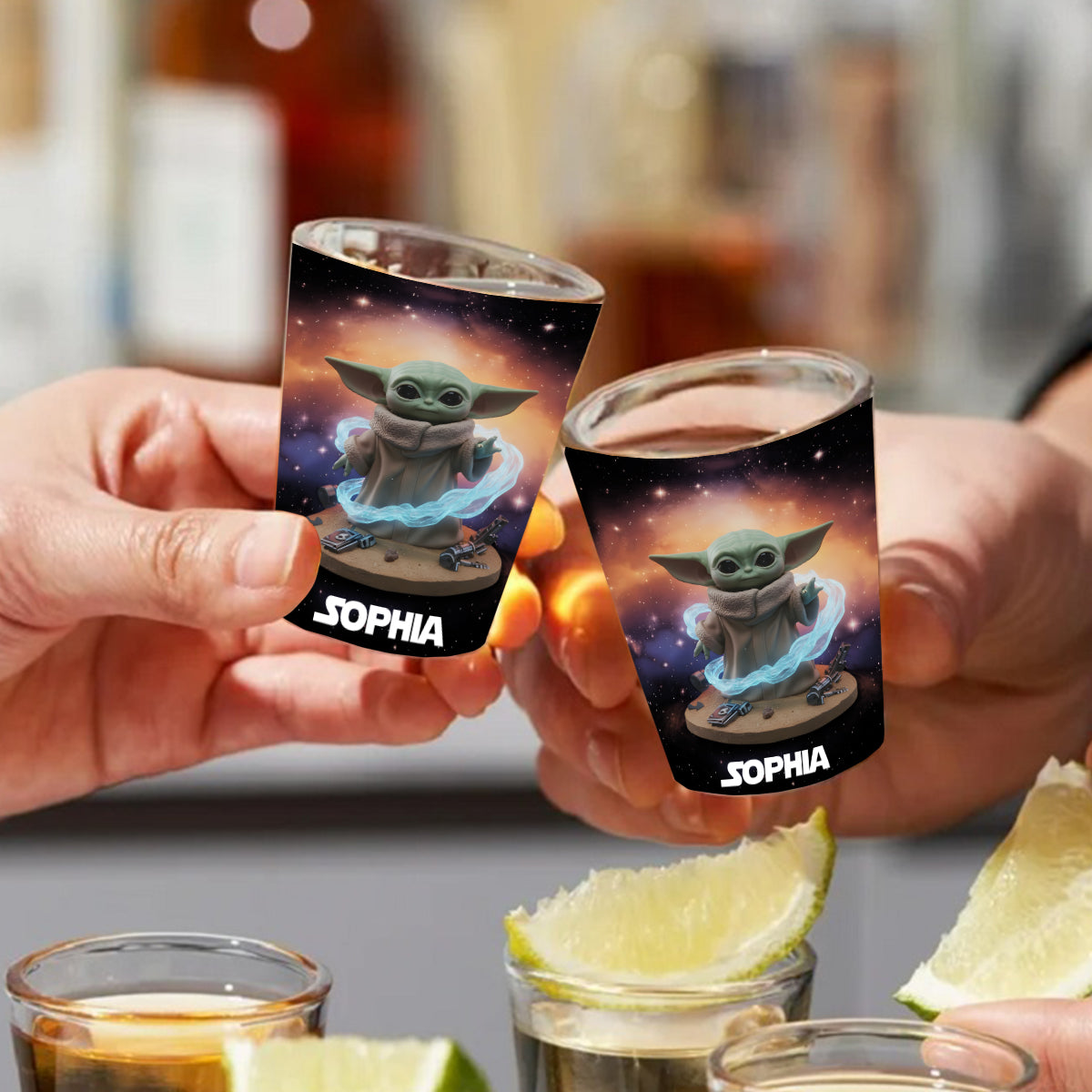 Personalized Galaxy Wars Shot Glasses Set Custom Name Gift Shot Glasses Set GradoCreations