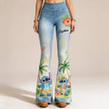 Personalized Flare Leggings with Ohana Design for Girls Flare Leggings GradoCreations