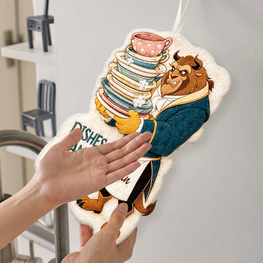 Personalized Beauty and The Beast Hand Towel Custom Name Gift Hand Towel GradoCreations