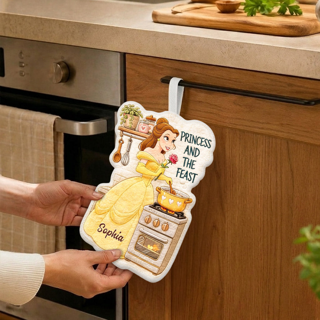 Personalized Beauty and The Beast Hand Towel Custom Name Gift Hand Towel GradoCreations