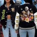 Personalized Varsity Jacket with Cute Baby Yoda Design for Kids Varsity Jacket GradoCreations