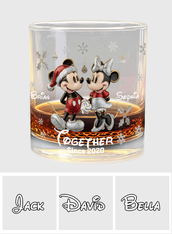 Personalized Whiskey Glass with Engraved Names Gift for Couple Whiskey Glass GradoCreations