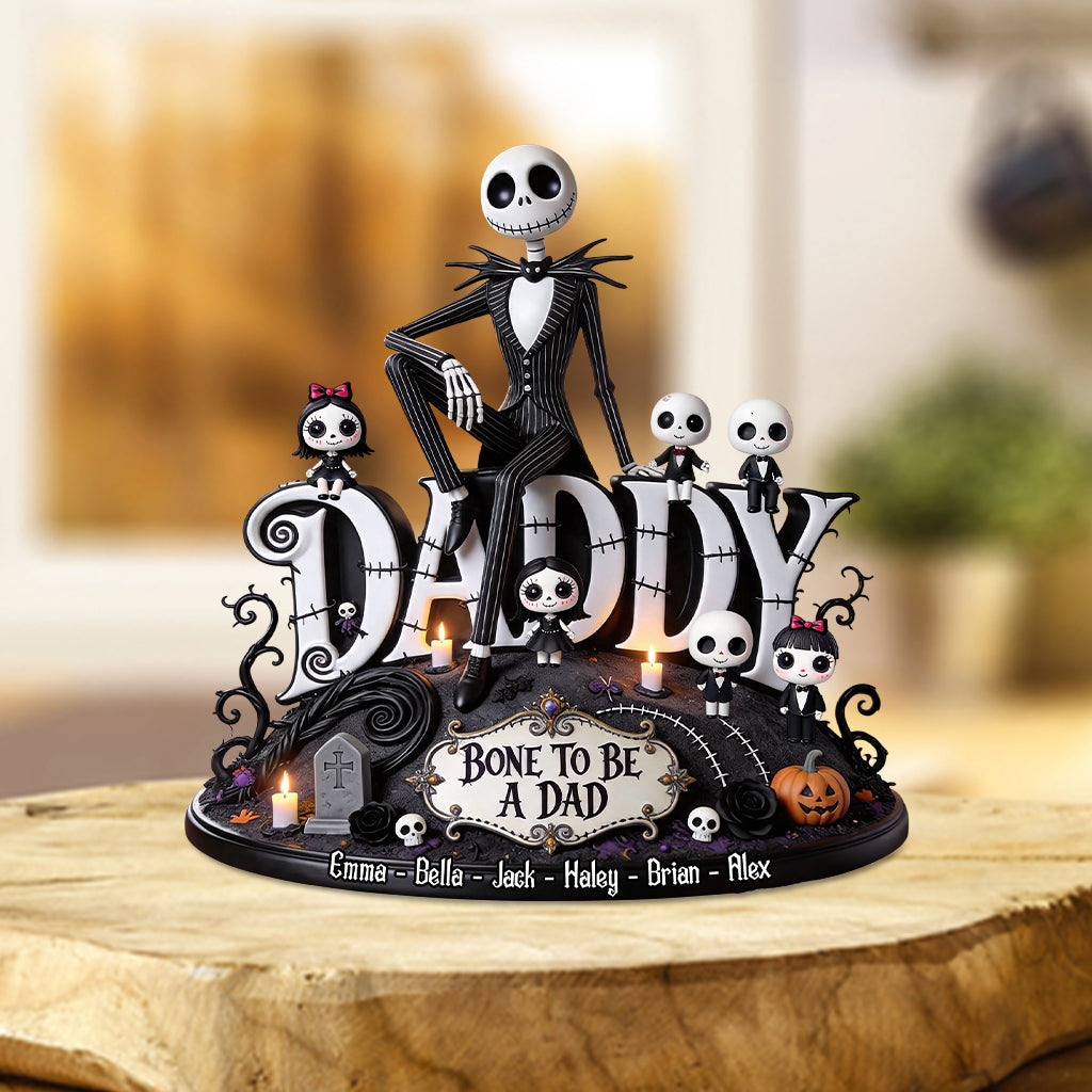 Personalized Nightmare Acrylic Plaque Gift for Dad - Bone To Be A Dad Custom Shaped Acrylic Plaque GradoCreations