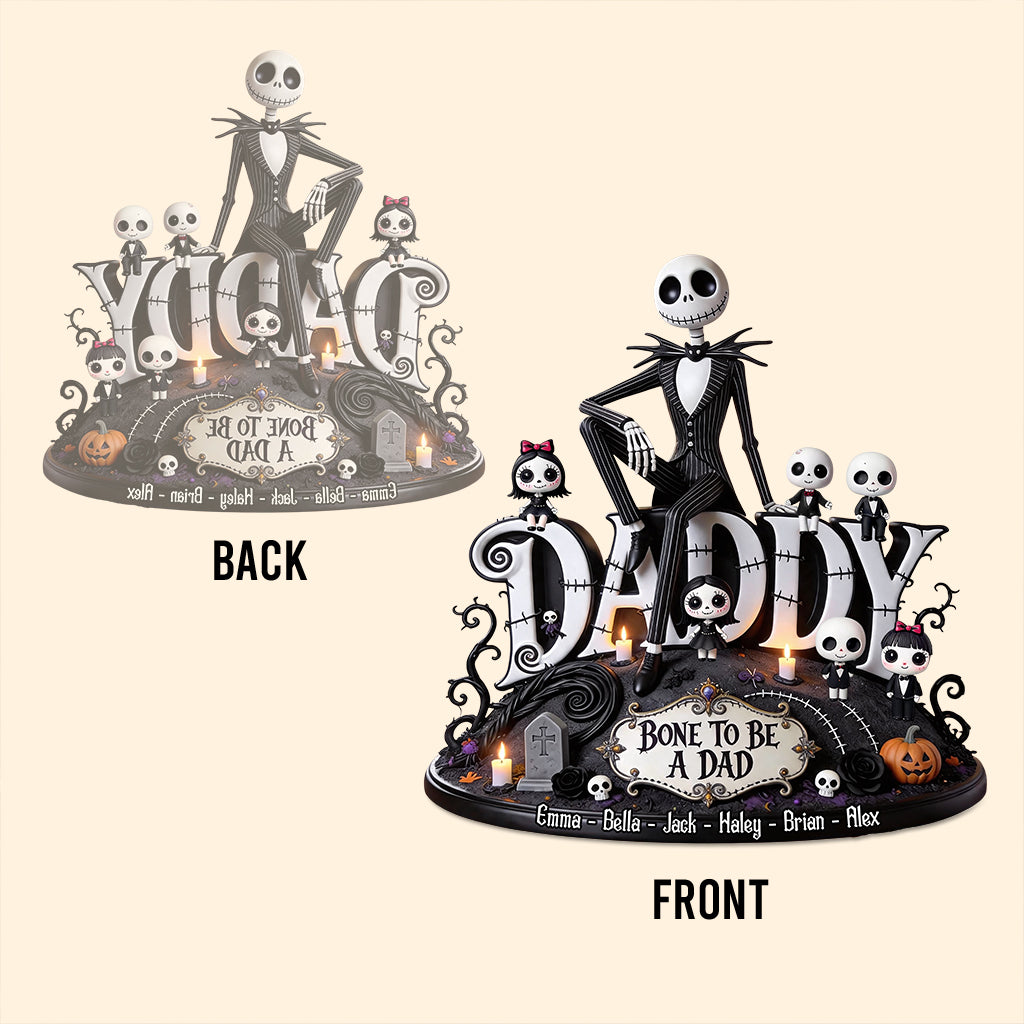 Personalized Nightmare Acrylic Plaque Gift for Dad - Bone To Be A Dad Custom Shaped Acrylic Plaque GradoCreations