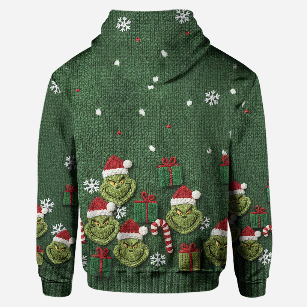 Personalized Christmas Grinch Hoodie and Leggings Set for Her Hoodie & Leggings GradoCreations