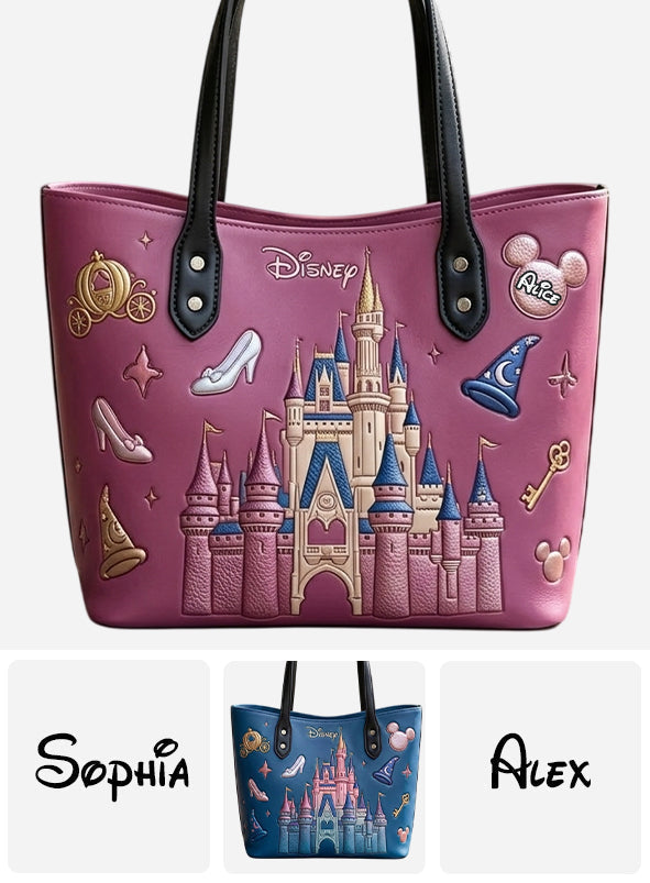 Personalized Disney Castle Tote Bag Custom Name Gift for Kids Tote Bag GradoCreations