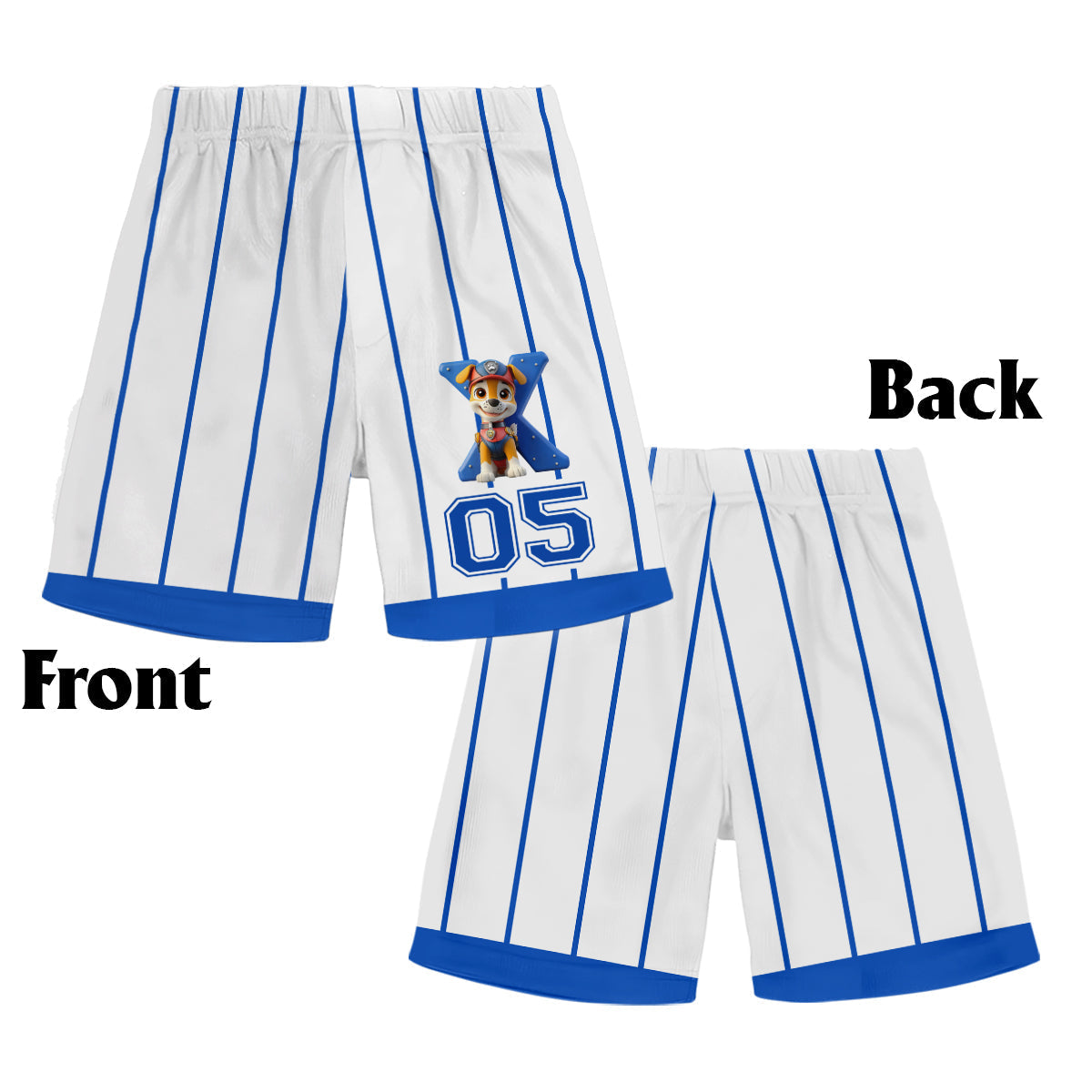 Personalized Paw Patrol Kid Jersey Shirt & Shorts Set - Custom Name Sports Apparel Kid Jersey Shirt & Shorts GradoCreations