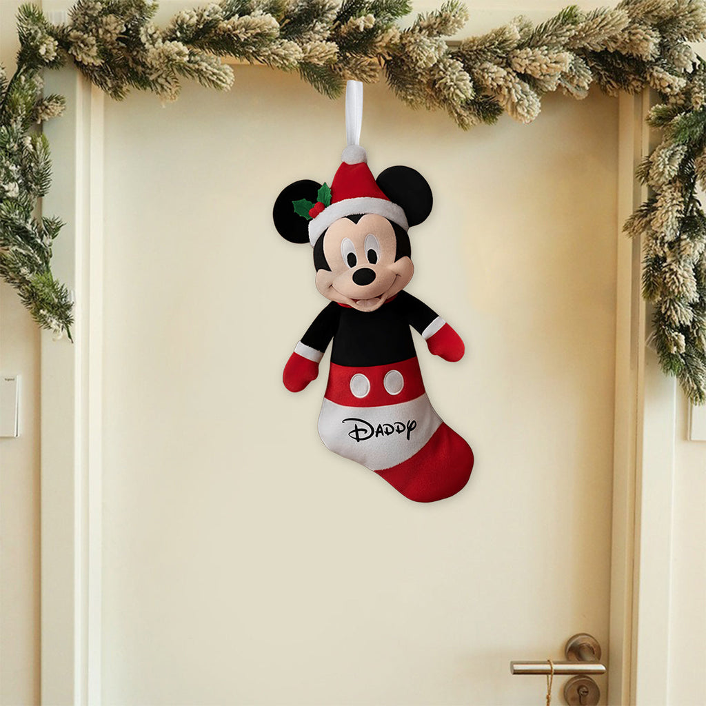Personalized Mouse Shaped Christmas Stocking Custom Name Gift Shaped Christmas Stocking GradoCreations