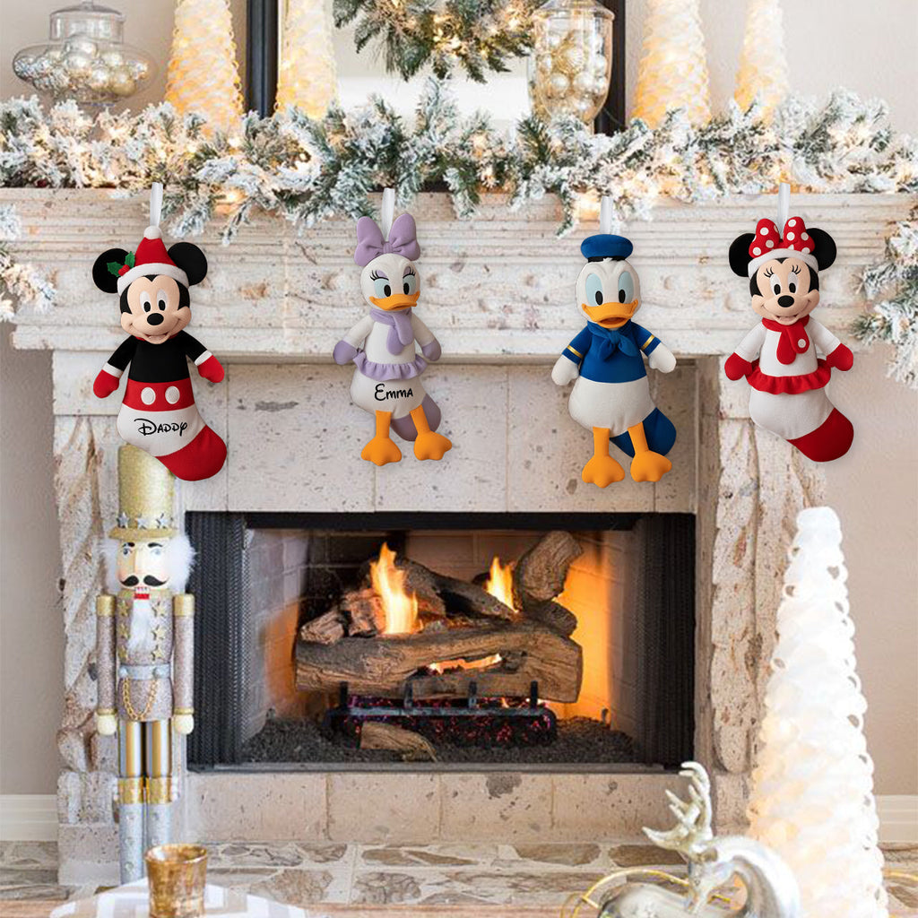 Personalized Mouse Shaped Christmas Stocking Custom Name Gift Shaped Christmas Stocking GradoCreations