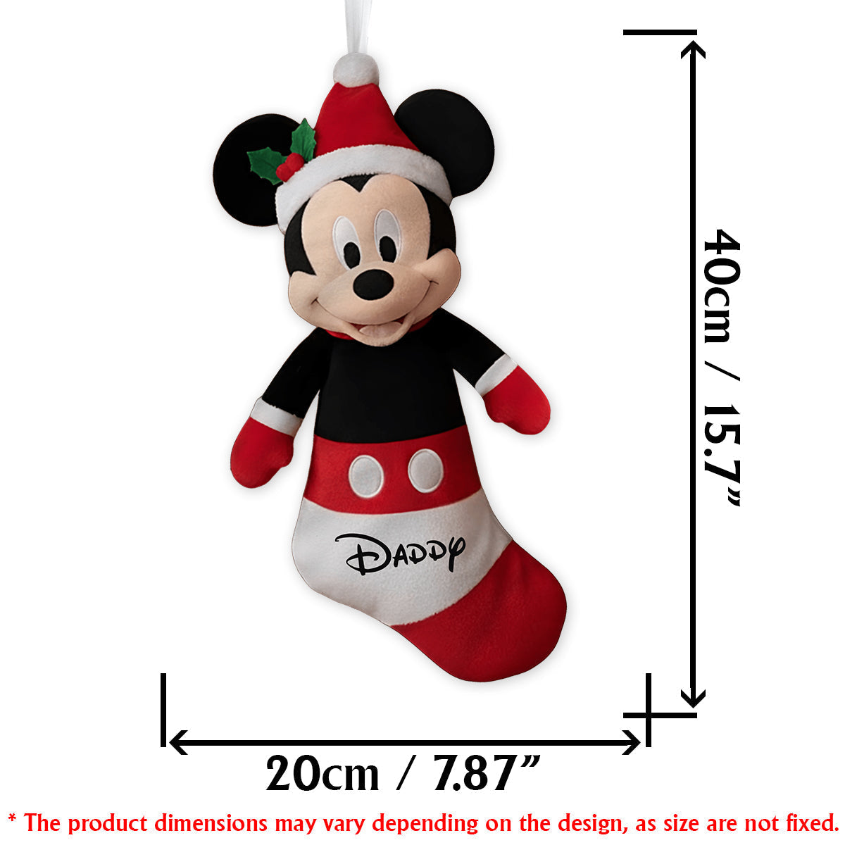 Personalized Mouse Shaped Christmas Stocking Custom Name Gift Shaped Christmas Stocking GradoCreations
