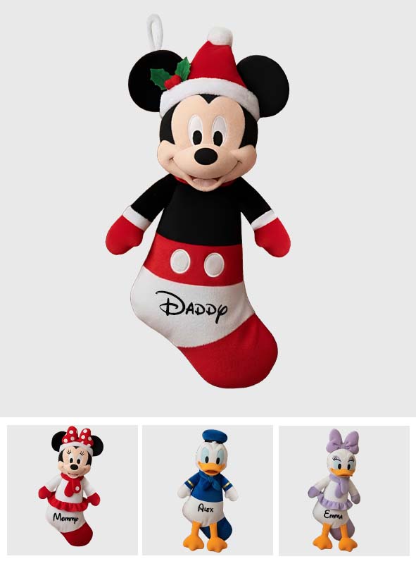 Personalized Mouse Shaped Christmas Stocking Custom Name Gift Shaped Christmas Stocking GradoCreations