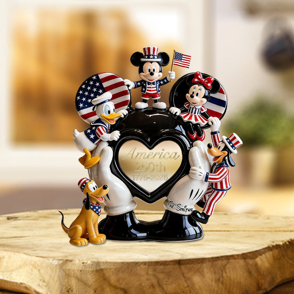 Personalized Acrylic Mouse Plaque Gift for Family | 4th of July Decor Custom Shaped Acrylic Plaque GradoCreations